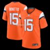 Mens Nike Nik Bonitto Orange Denver Broncos Team Game Jersey