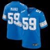 NFL11019dG04-b9e8a7 Mens Nike Giovanni Manu Blue Detroit Lions Team Game Jersey