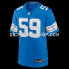 NFL11019dG05-65d425 Mens Nike Giovanni Manu Blue Detroit Lions Team Game Jersey