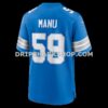 NFL11019dG06-09dc98 Mens Nike Giovanni Manu Blue Detroit Lions Team Game Jersey