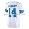 Mens Nike Amon Ra St Brown White Detroit Lions Vapor Fuse Limited Jersey