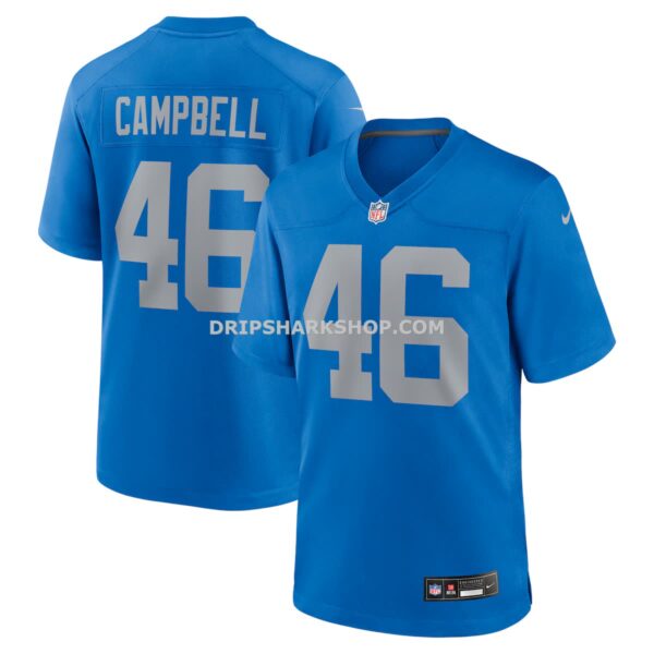 Mens Nike Jack Campbell Blue Detroit Lions Alternate Game Jersey