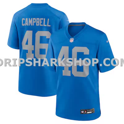 Mens Nike Jack Campbell Blue Detroit Lions Alternate Game Jersey