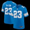 Mens Nike Rock Ya Sin Blue Detroit Lions Team Game Jersey