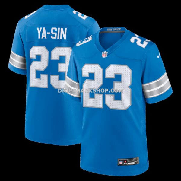 Mens Nike Rock Ya Sin Blue Detroit Lions Team Game Jersey