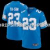 Mens Nike Rock Ya Sin Blue Detroit Lions Team Game Jersey