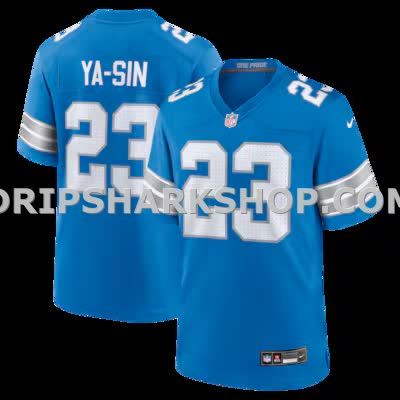 Mens Nike Rock Ya Sin Blue Detroit Lions Team Game Jersey
