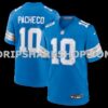 Mens Nike Isiah Pacheco Blue Detroit Lions Team Game Jersey