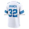 Mens Nike Brian Branch White Detroit Lions White Game Jersey