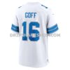 Mens Nike Jared Goff White Detroit Lions Game Jersey