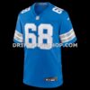 Mens Nike Taylor Decker Blue Detroit Lions Team Game Jersey