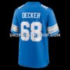 Mens Nike Taylor Decker Blue Detroit Lions Team Game Jersey
