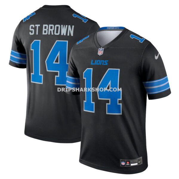 Mens Nike Amon Ra St Brown Black Detroit Lions Legend Player Performance Top
