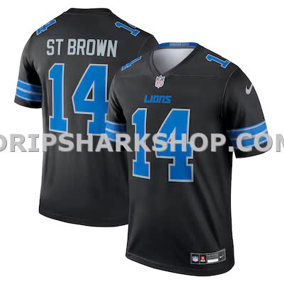 Mens Nike Amon Ra St Brown Black Detroit Lions Legend Player Performance Top