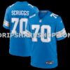 NFL112527M01-cded65 Mens Nike Juice Scruggs Blue Detroit Lions Team Game Jersey