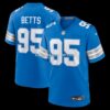 Mens Nike Mathieu Betts Blue Detroit Lions Game Jersey