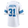 Mens Nike Kerby Joseph White Detroit Lions Game Jersey