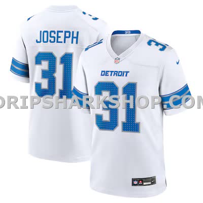 Mens Nike Kerby Joseph White Detroit Lions Game Jersey