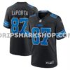NFL112b33M01-aeb29e Mens Nike Sam Laporta Black Detroit Lions 2nd Alternate Game Jersey