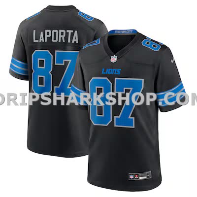 Mens Nike Sam Laporta Black Detroit Lions 2nd Alternate Game Jersey