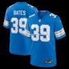 Mens Nike Jake Bates Blue Detroit Lions Team Game Jersey