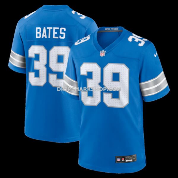 Mens Nike Jake Bates Blue Detroit Lions Team Game Jersey