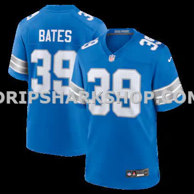 Mens Nike Jake Bates Blue Detroit Lions Team Game Jersey