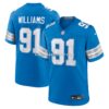 Mens Nike Tyleik Williams Blue Detroit Lions Team Game Jersey