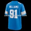 Mens Nike Tyleik Williams Blue Detroit Lions Team Game Jersey