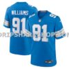 Mens Nike Tyleik Williams Blue Detroit Lions Team Game Jersey