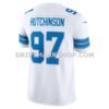 Mens Nike Aidan Hutchinson White Detroit Lions Vapor Fuse Limited Jersey