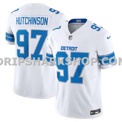 Mens Nike Aidan Hutchinson White Detroit Lions Vapor Fuse Limited Jersey