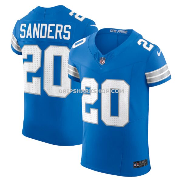 Mens Nike Barry Sanders Blue Detroit Lions Vapor Fuse Elite Jersey