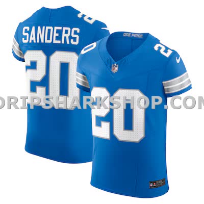 Mens Nike Barry Sanders Blue Detroit Lions Vapor Fuse Elite Jersey