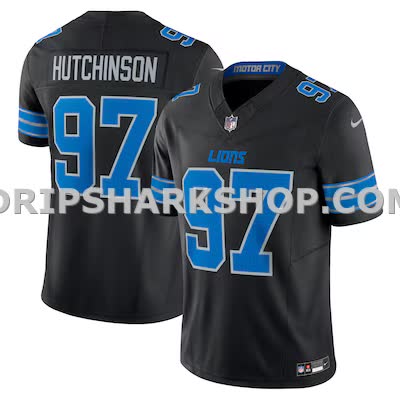 Mens Nike Aidan Hutchinson Black Detroit Lions 2nd Alternate Vapor Fuse Limited Jersey