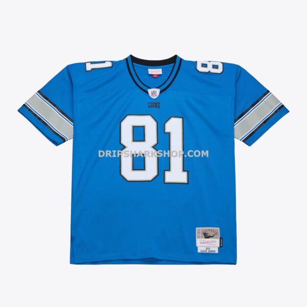Mens Mitchell And Ness Calvin Johnson Blue Detroit Lions 2007 Legacy Replica Jersey