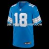 Mens Nike Isaac Teslaa Blue Detroit Lions Game Player Jersey