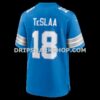 Mens Nike Isaac Teslaa Blue Detroit Lions Game Player Jersey