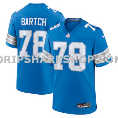 Mens Nike Ben Bartch Blue Detroit Lions Team Game Jersey