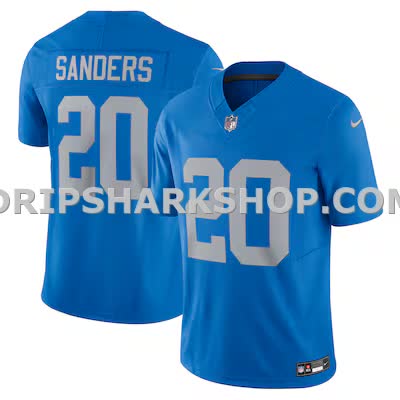 Mens Nike Barry Sanders Blue Detroit Lions Vapor Fuse Alternate Limited Jersey