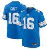 Mens Nike Jared Goff Blue Detroit Lions Game Jersey