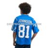 Unisex Mitchell And Ness X Golf Wang Calvin Johnson Blue Detroit Lions 2007 Legacy Fashion Jersey