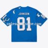 Unisex Mitchell And Ness X Golf Wang Calvin Johnson Blue Detroit Lions 2007 Legacy Fashion Jersey