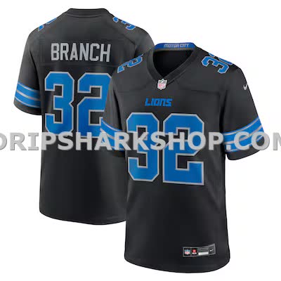 Mens Nike Brian Branch Black Detroit Lions Alternate Game Jersey