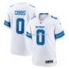 NFL115804G04-21928b Mens Nike Jahmyr Gibbs White Detroit Lions Game Player Jersey