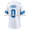 NFL115804G07-afff50 Mens Nike Jahmyr Gibbs White Detroit Lions Game Player Jersey