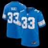 Mens Nike Sione Vaki Blue Detroit Lions Team Game Jersey