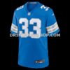 Mens Nike Sione Vaki Blue Detroit Lions Team Game Jersey
