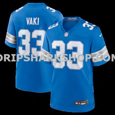 Mens Nike Sione Vaki Blue Detroit Lions Team Game Jersey
