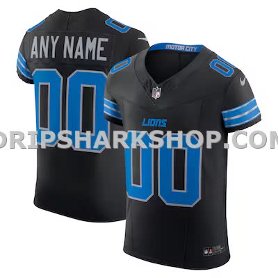 Mens Nike Black Detroit Lions Alternate Vapor Fuse Elite Custom Jersey